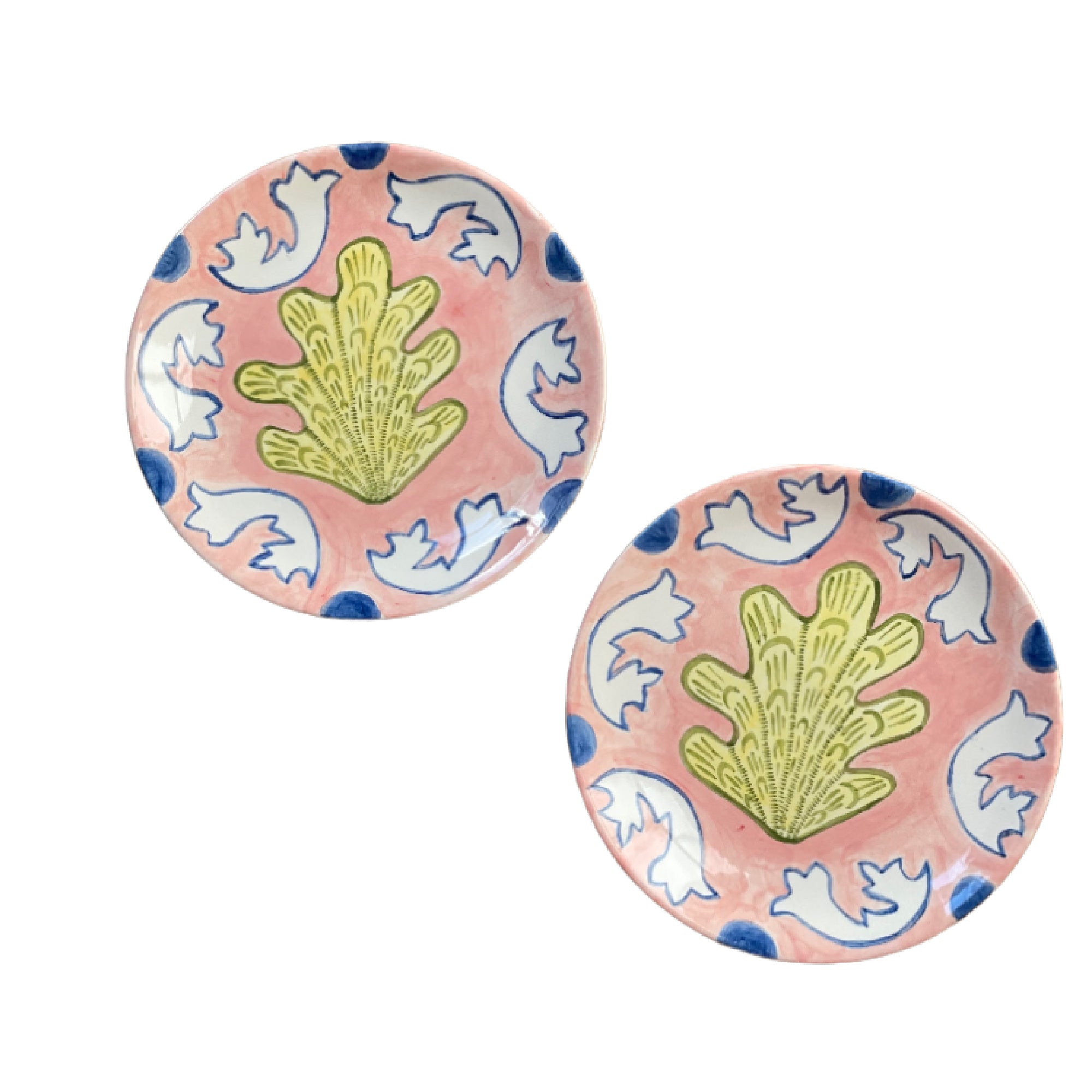 Set of Two Lipari Handmade Ceramic Side Plates