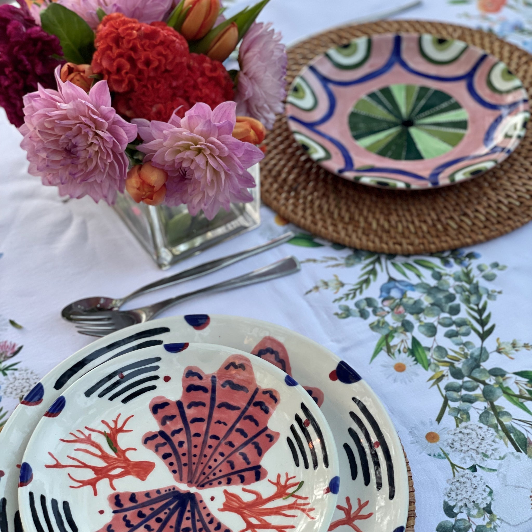 Set of Two Filicudi Handmade Ceramic Side Plates