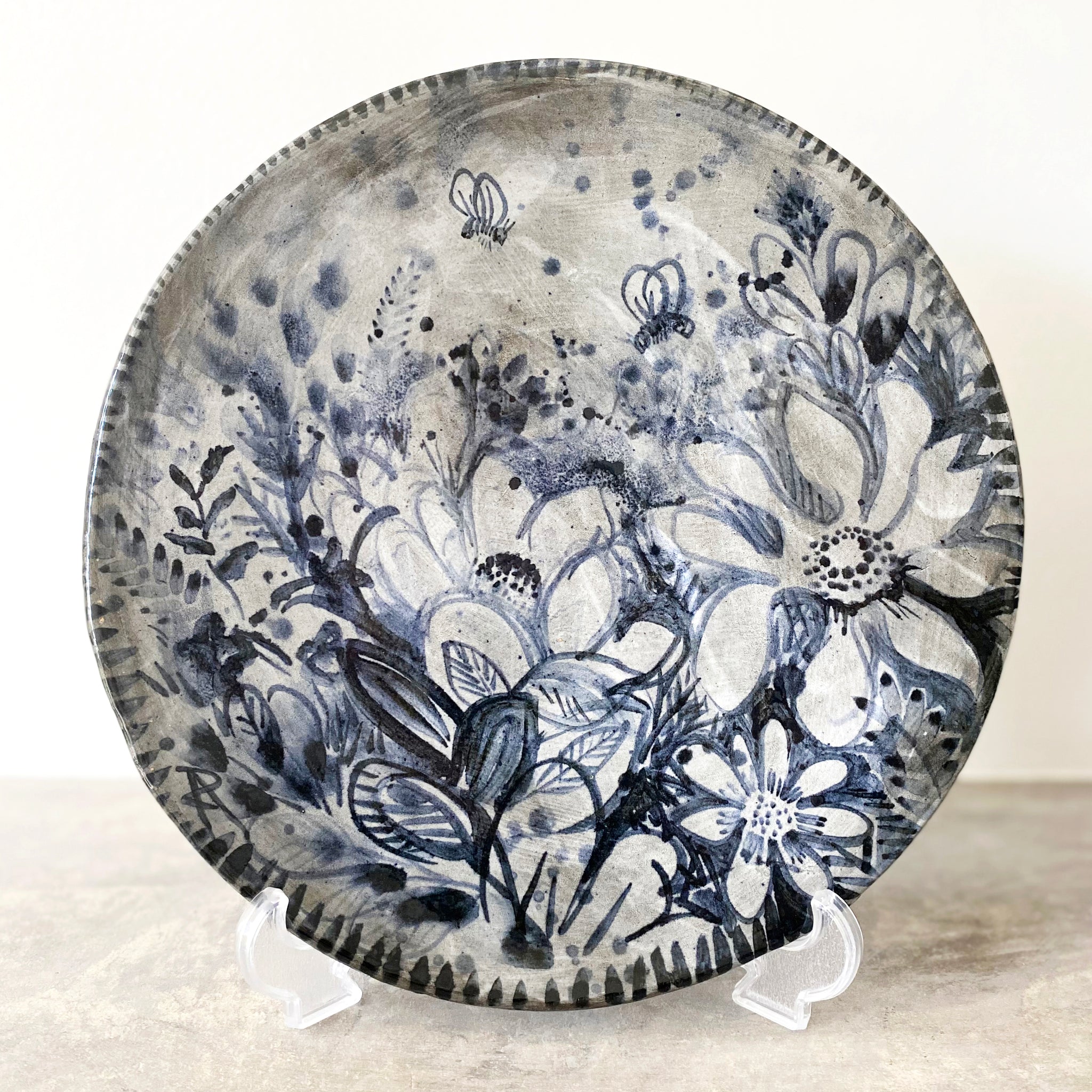 Hand-painted Floral Decorative Plate