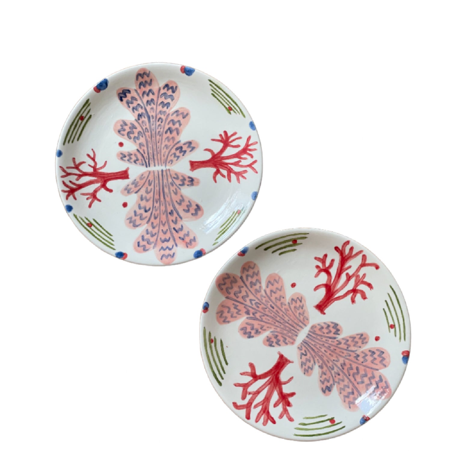 Set of Two Filicudi Handmade Ceramic Side Plates