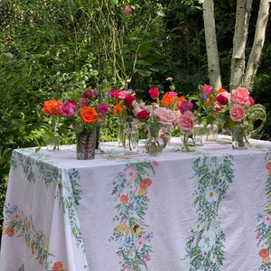 La Vie en Rose Cotton Tablecloth